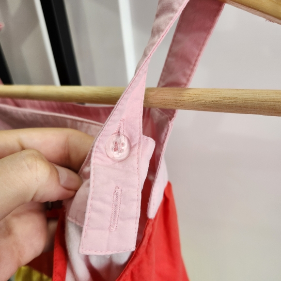 Hanna Andersson Sleeveless Colorblock Dress Cotton Girls Size 6-7 - Picture 10 of 11